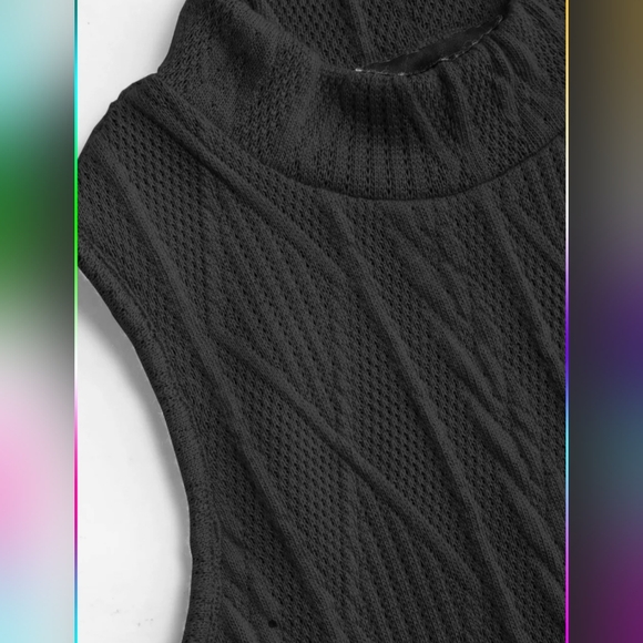 CIDER NWT Chunky Cable Knit Tank Top & Split Maxi Skirt Set - Picture 2 of 10